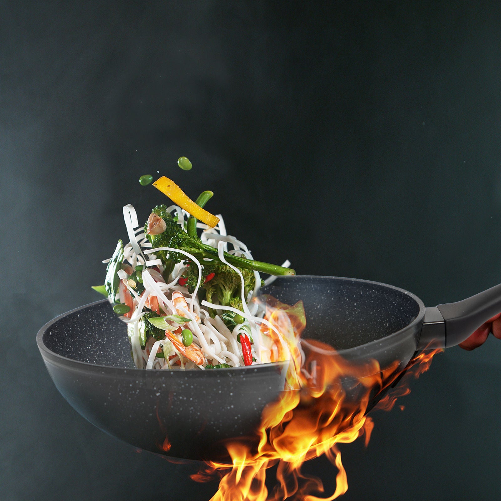 Stone Chef Forged Wok Non Stick Cookware Kitchen - 30cm-Cookware-PEROZ Accessories