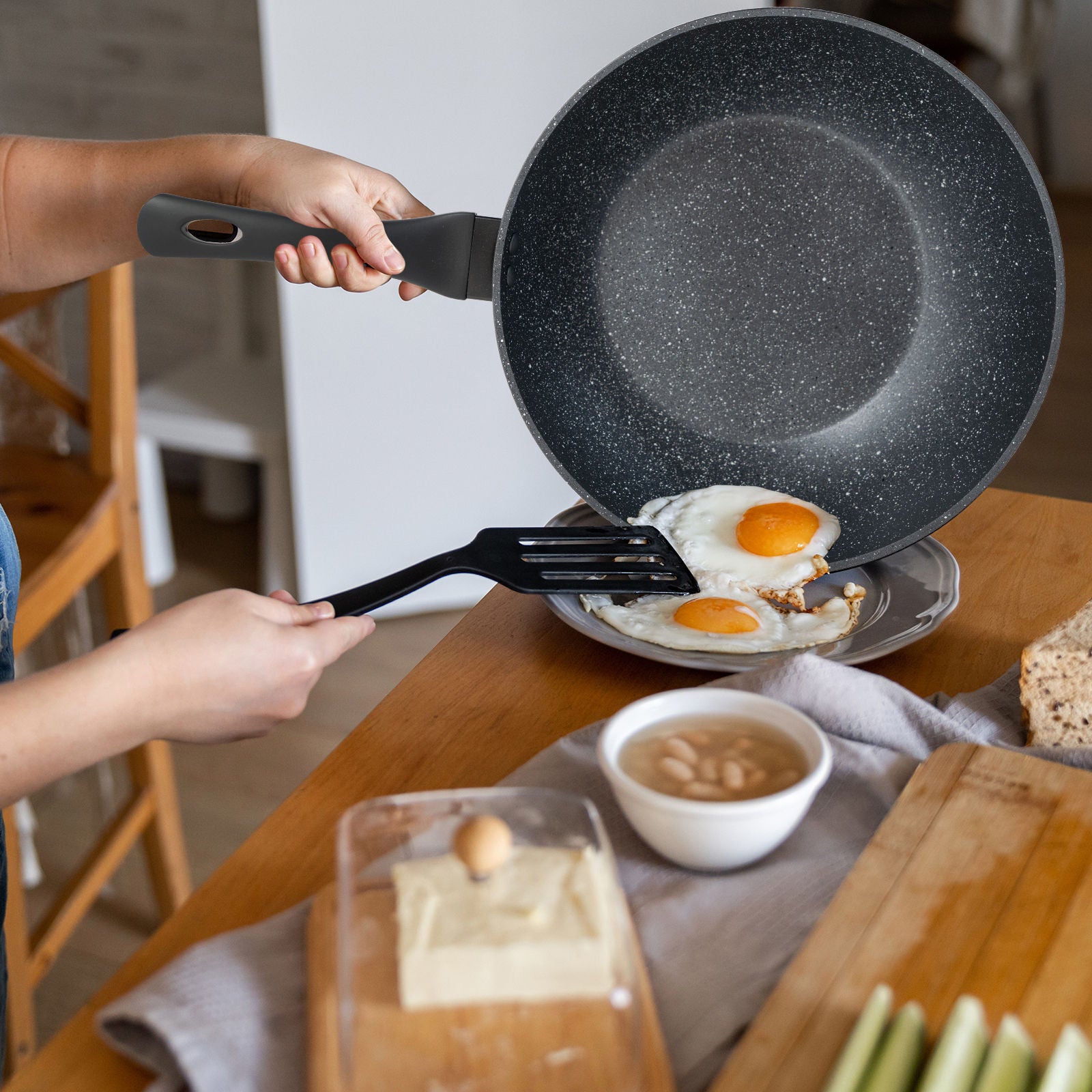 Stone Chef Forged Wok Non Stick Cookware Kitchen - 30cm-Cookware-PEROZ Accessories