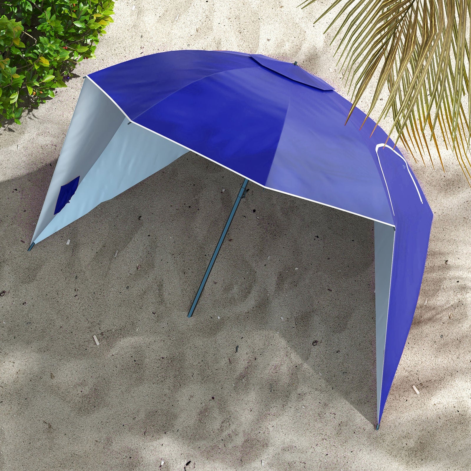 Havana Outdoors Beach Umbrella Tent 2.4M Outdoor Garden Beach Portable Shade-Outdoor Umbrellas-PEROZ Accessories