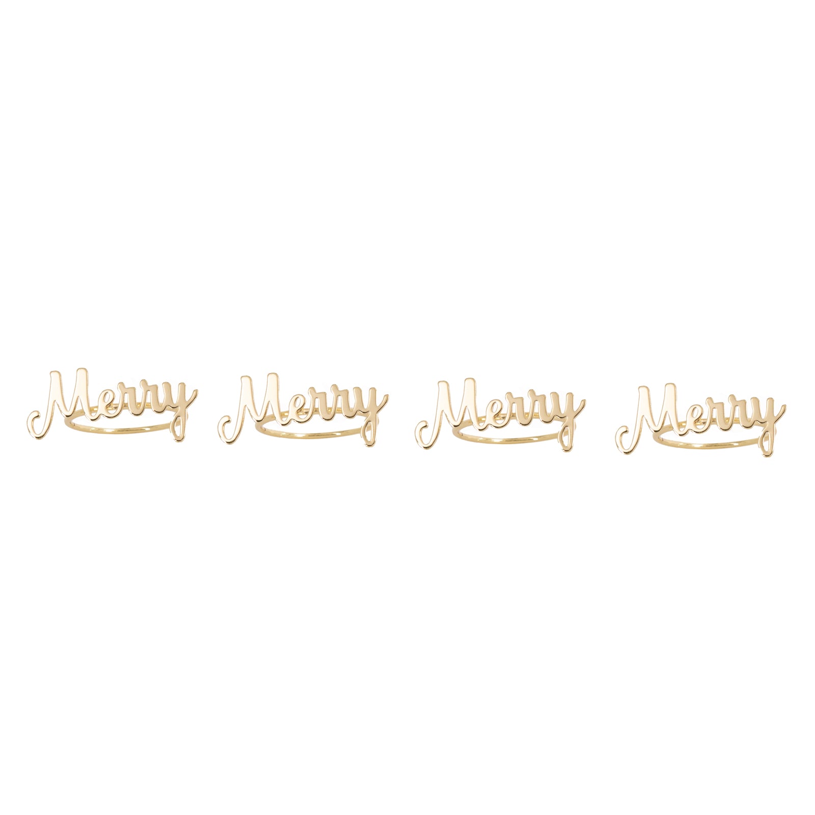 Breakd and Butter Napkin Rings - Merry - - 4 Pack-Decorations-PEROZ Accessories