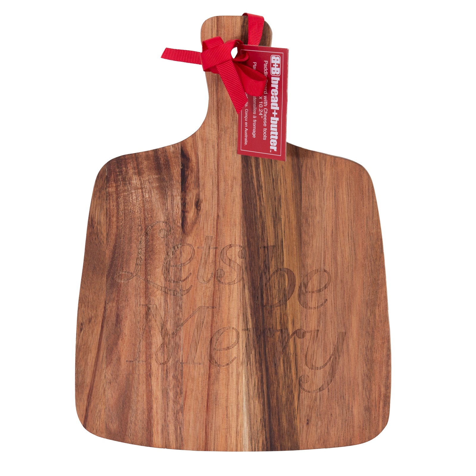 Bread and Butter Rectangle Paddle Food Board w/ 2 Cheeese Knives-Decorations-PEROZ Accessories