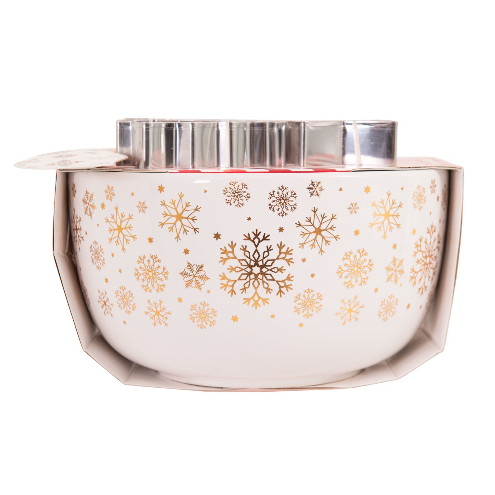 Bread and Butter Electroplate Snowflake Mini Mix Bowl Set - Gold-Decorations-PEROZ Accessories
