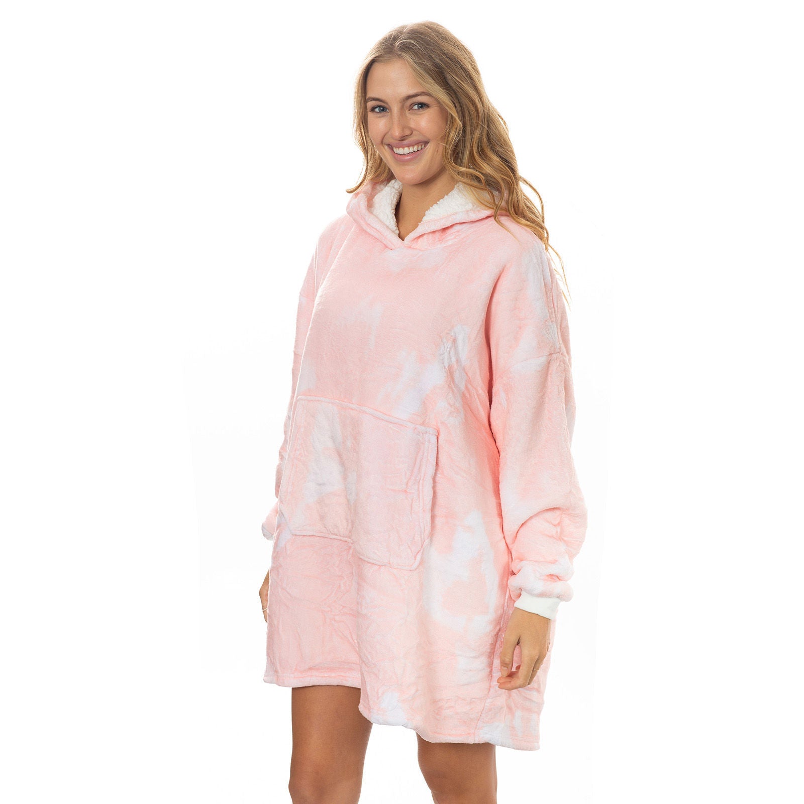 Royal Comfort Premium Snug Hoodie Nightwear Super Soft Reversible Fleece 750GSM-Lingerie, Sleepwear & Loungewear-PEROZ Accessories