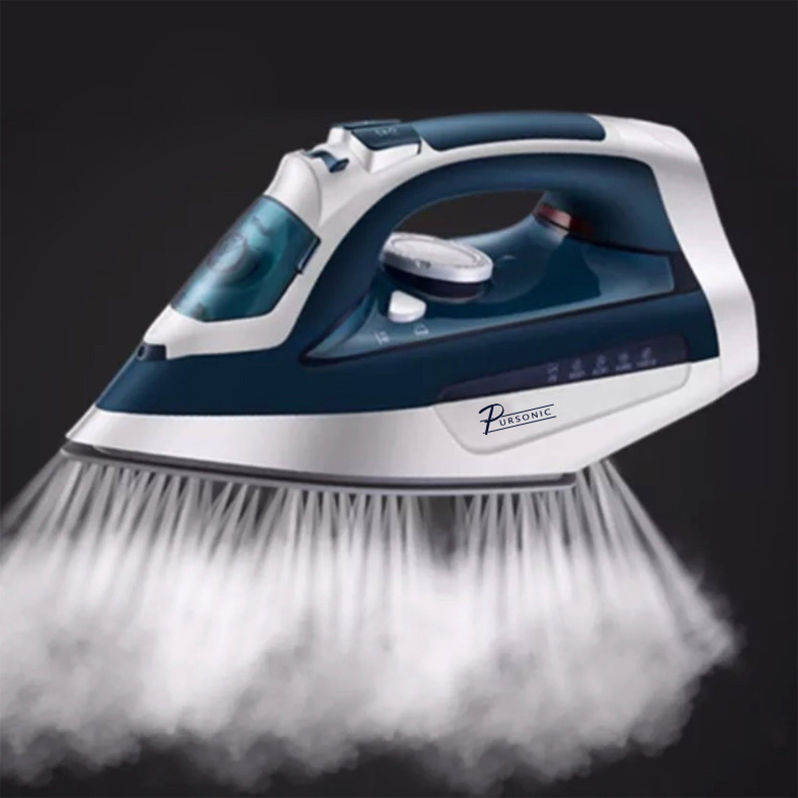 Pursonic Electric Cordless Steam Iron Portable Corded Cordless 2200W-Small Home Appliances-PEROZ Accessories
