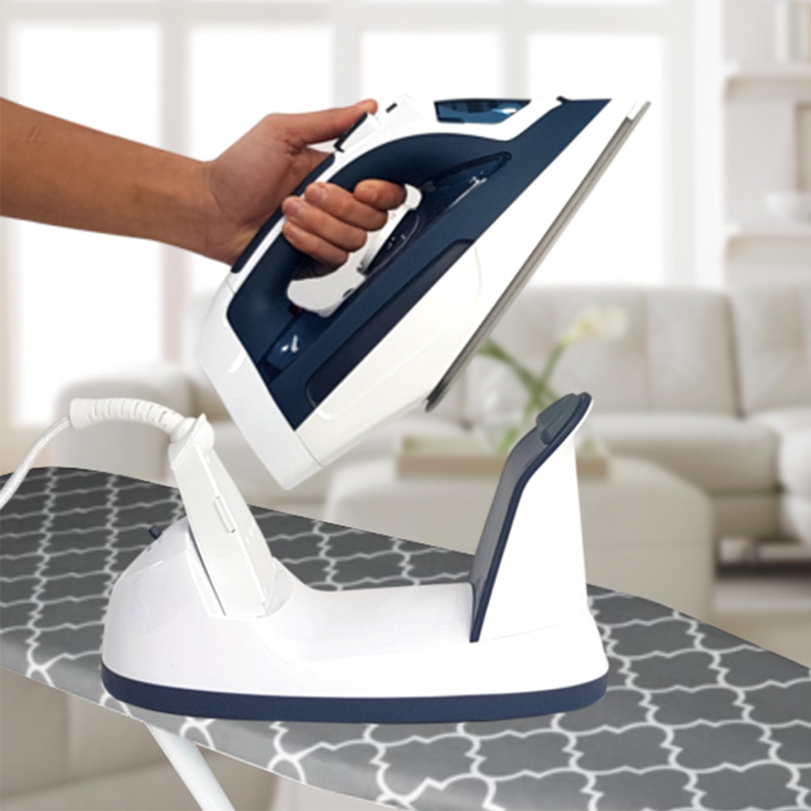Pursonic Electric Cordless Steam Iron Portable Corded Cordless 2200W-Small Home Appliances-PEROZ Accessories