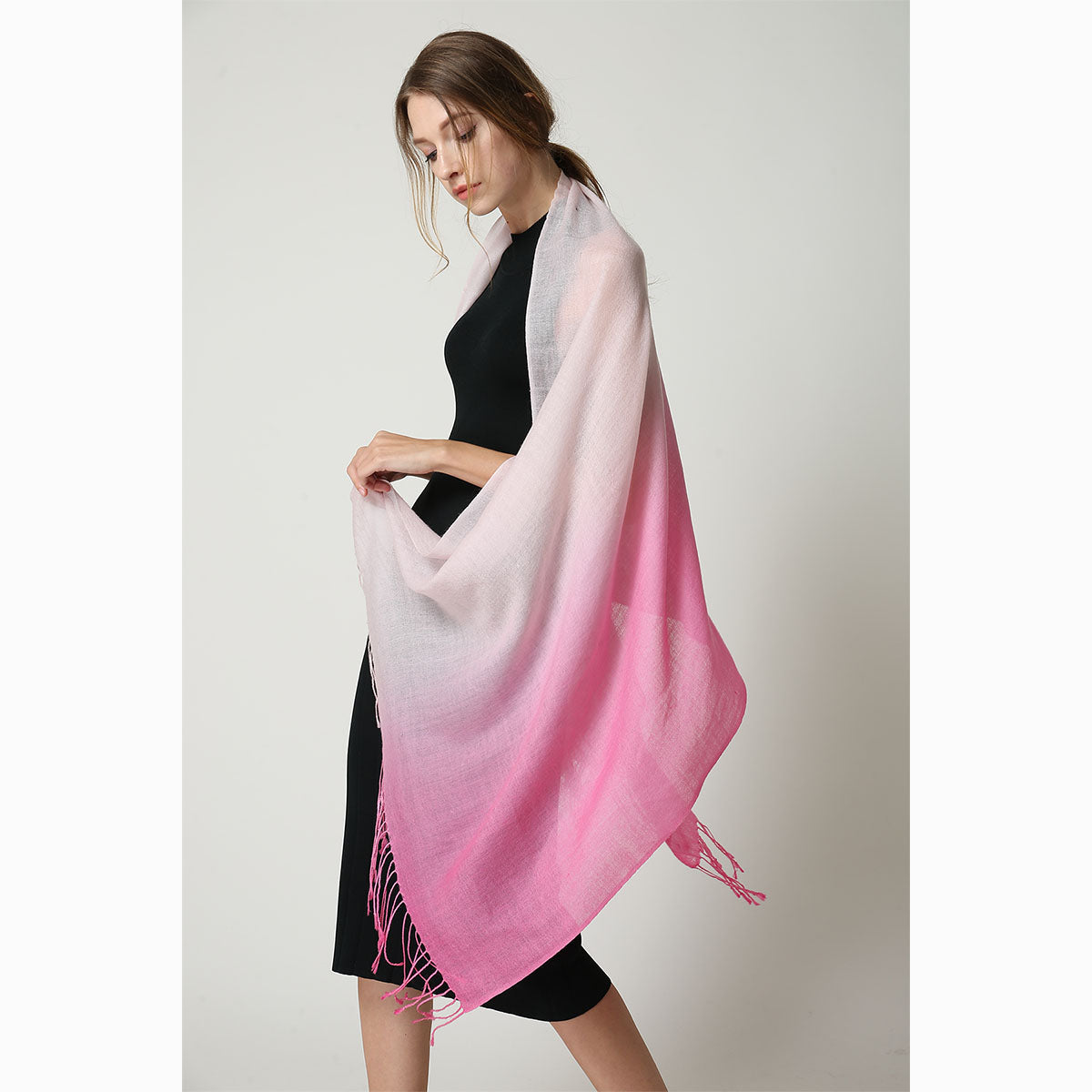 Ugg 100% Merino Wool Tie Dye Scarf Pink and Rose-Scarves-PEROZ Accessories