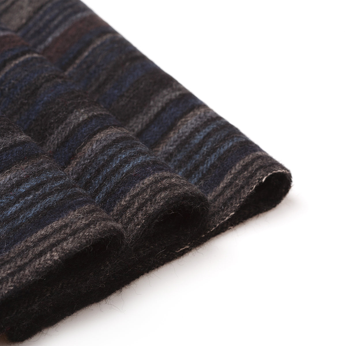 Ugg Cashmere & Wool Scarf Navy and Bedge (Stripe)-Scarves-PEROZ Accessories