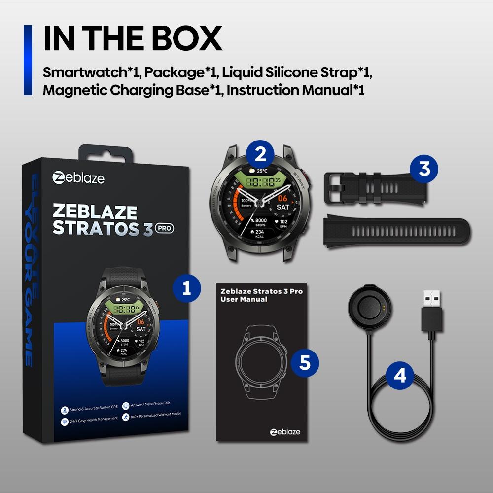 1.43 Inch Amoled Screen Sports Smart Watch Support Bluetooth Call - Black-Smart Watches-PEROZ Accessories