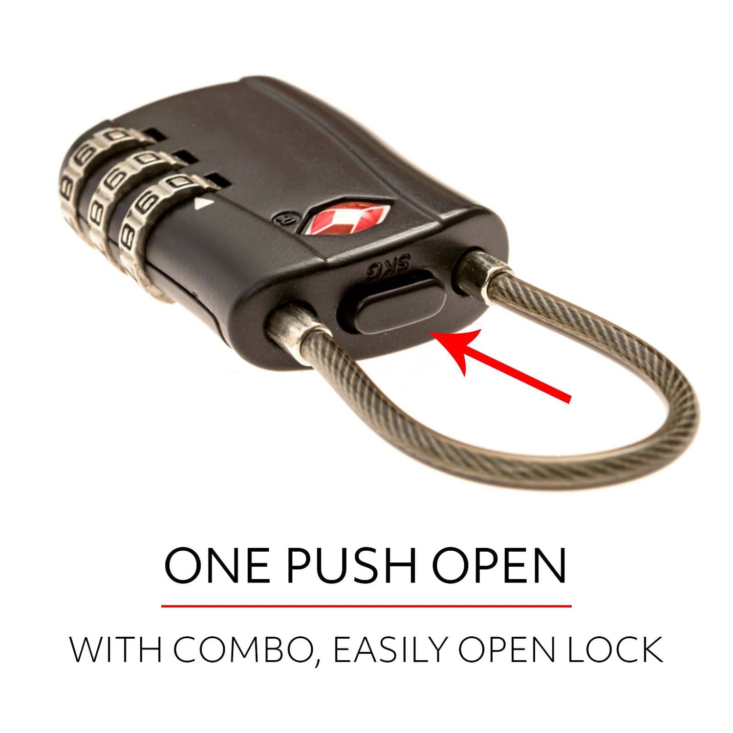 2 x TSA Approved 3 Digit Combination Locks Cable Luggage Suitcase Security Locks-Travel Accessories-PEROZ Accessories