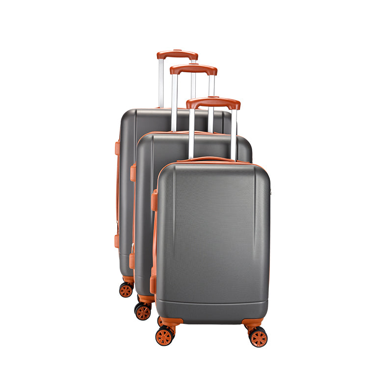 Milano Elite 3pc ABS Luggage Suitcase Luxury Hard Case Shockproof Travel Set-Luggage-PEROZ Accessories