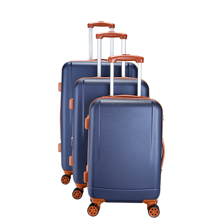 Milano Elite 3pc ABS Luggage Suitcase Luxury Hard Case Shockproof Travel Set-Luggage-PEROZ Accessories