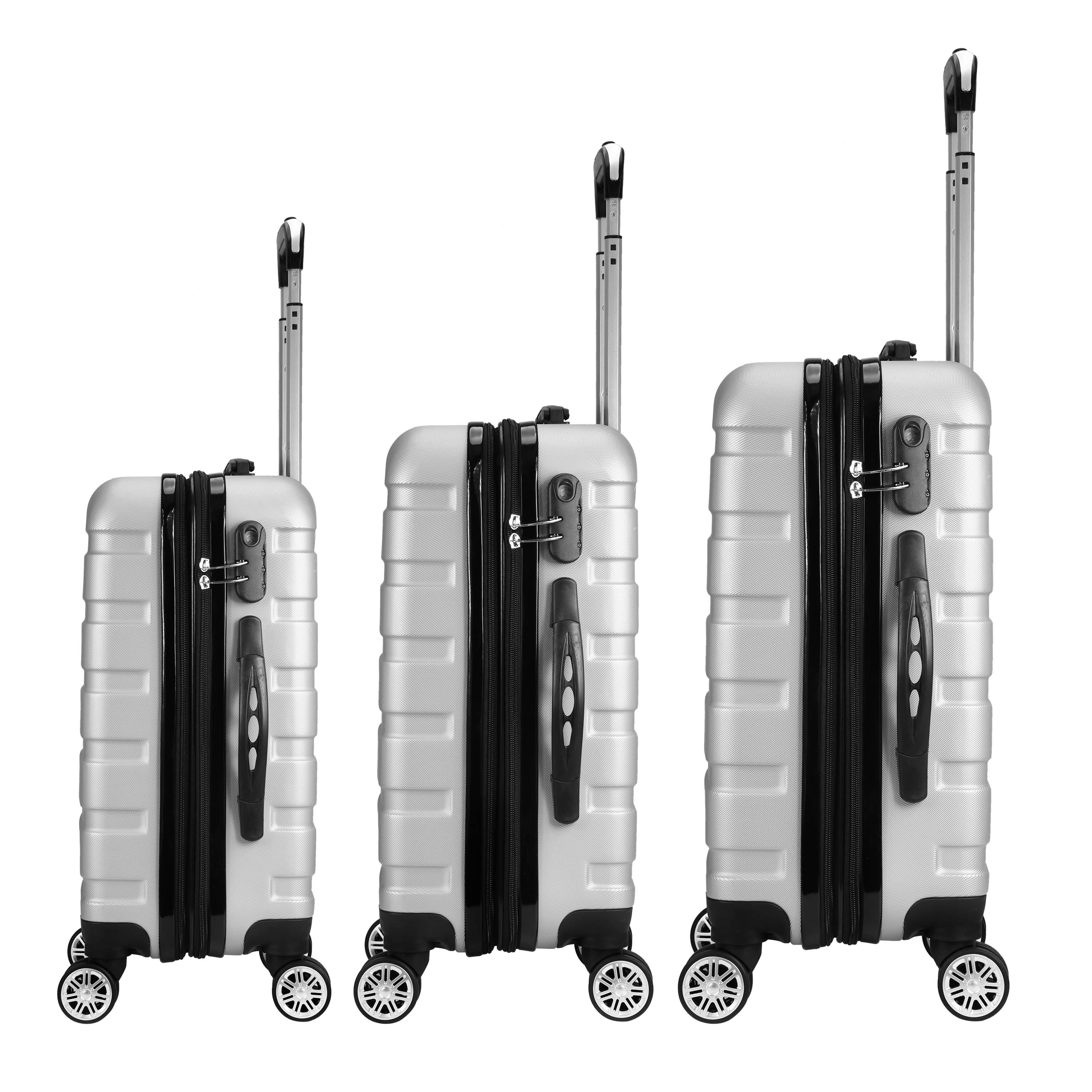 Milano XPander 3pc ABS Luggage Suitcase Luxury Hard Case Shockproof Travel Set-Luggage-PEROZ Accessories