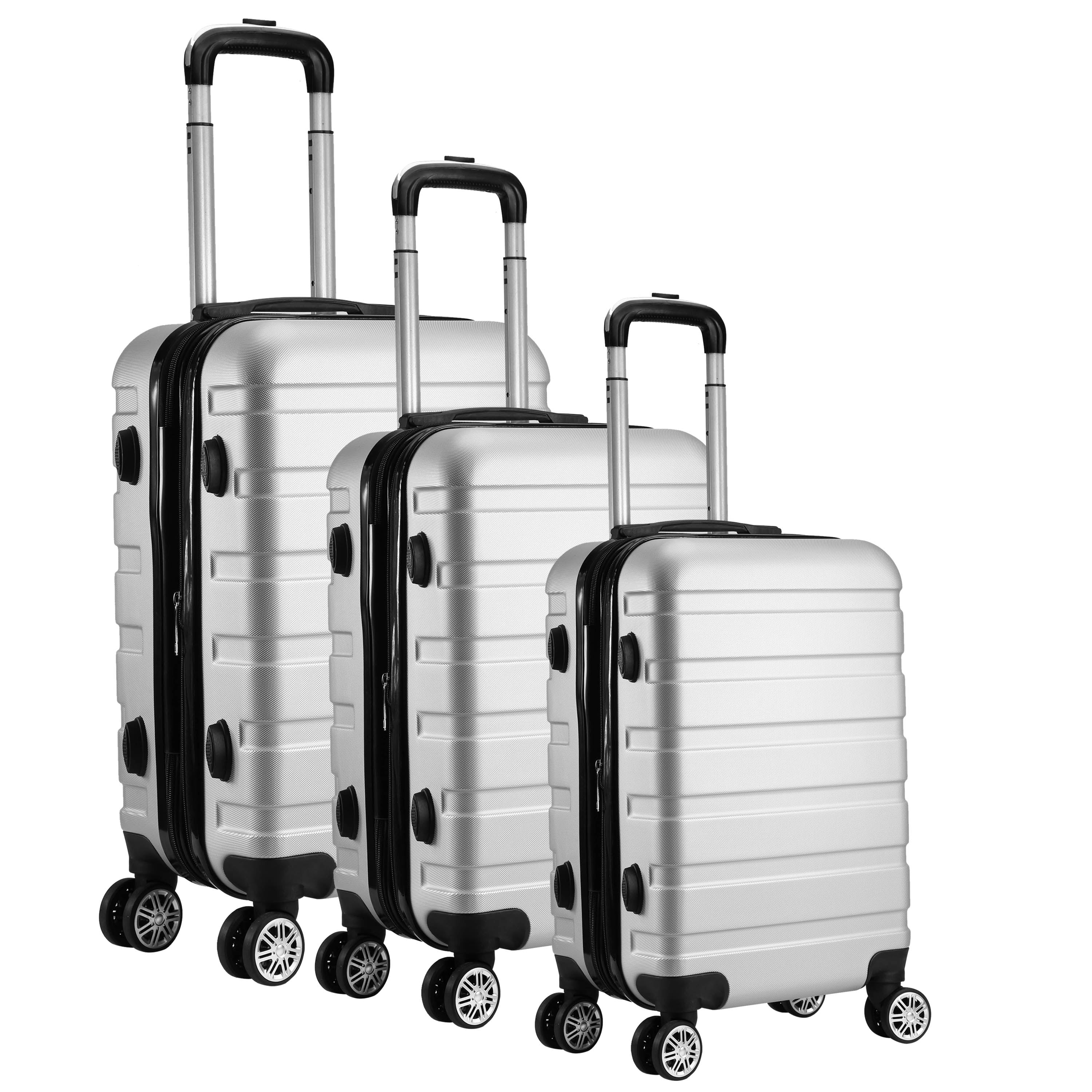 Milano XPander 3pc ABS Luggage Suitcase Luxury Hard Case Shockproof Travel Set-Luggage-PEROZ Accessories