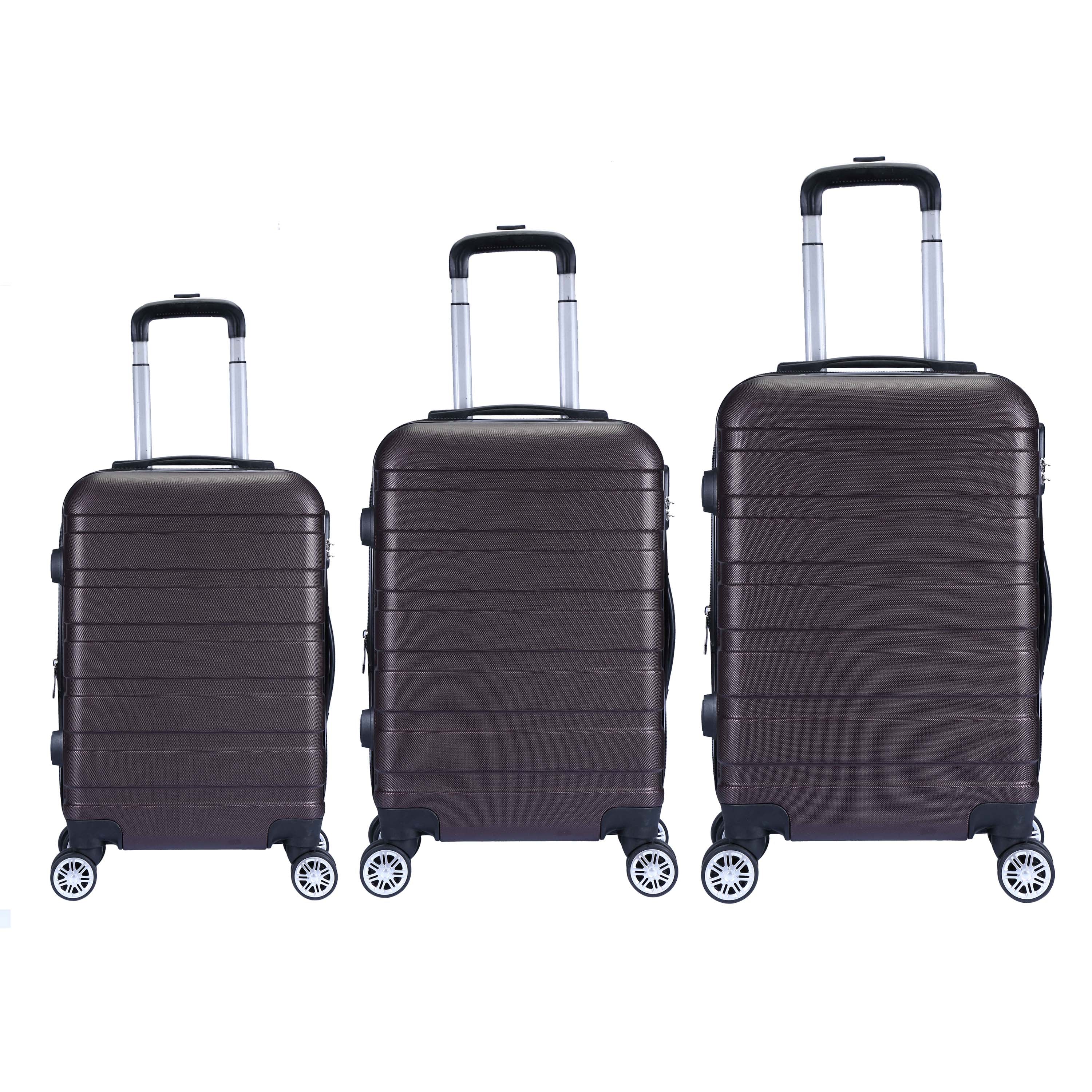 Milano XPander 3pc ABS Luggage Suitcase Luxury Hard Case Shockproof Travel Set-Luggage-PEROZ Accessories