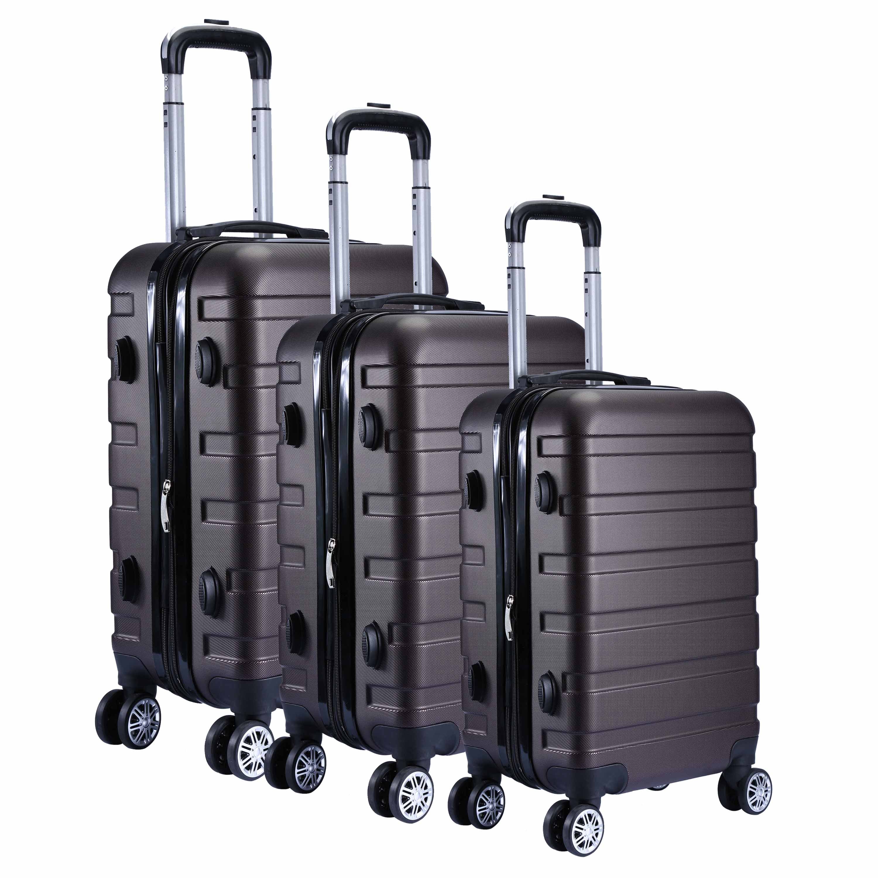 Milano XPander 3pc ABS Luggage Suitcase Luxury Hard Case Shockproof Travel Set-Luggage-PEROZ Accessories