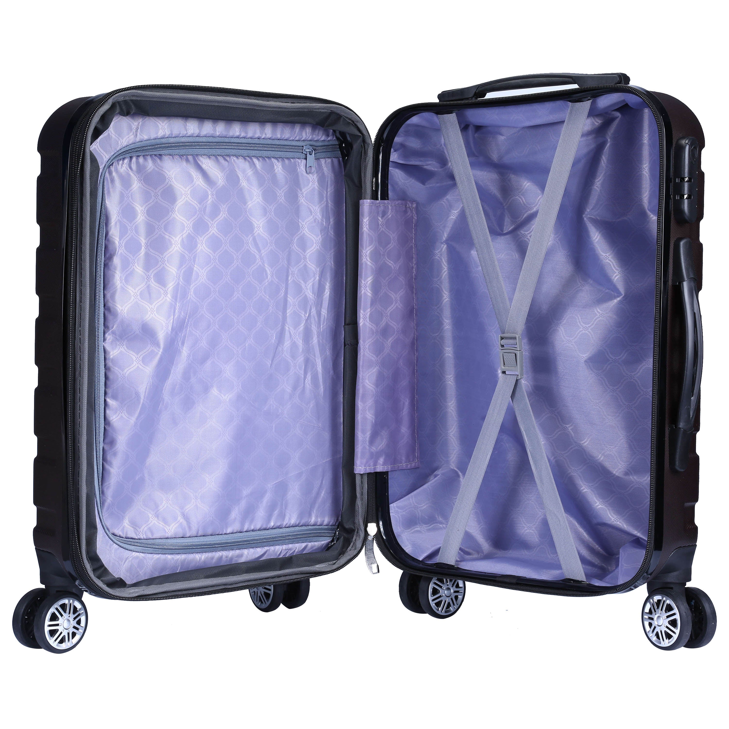 Milano XPander 3pc ABS Luggage Suitcase Luxury Hard Case Shockproof Travel Set-Luggage-PEROZ Accessories