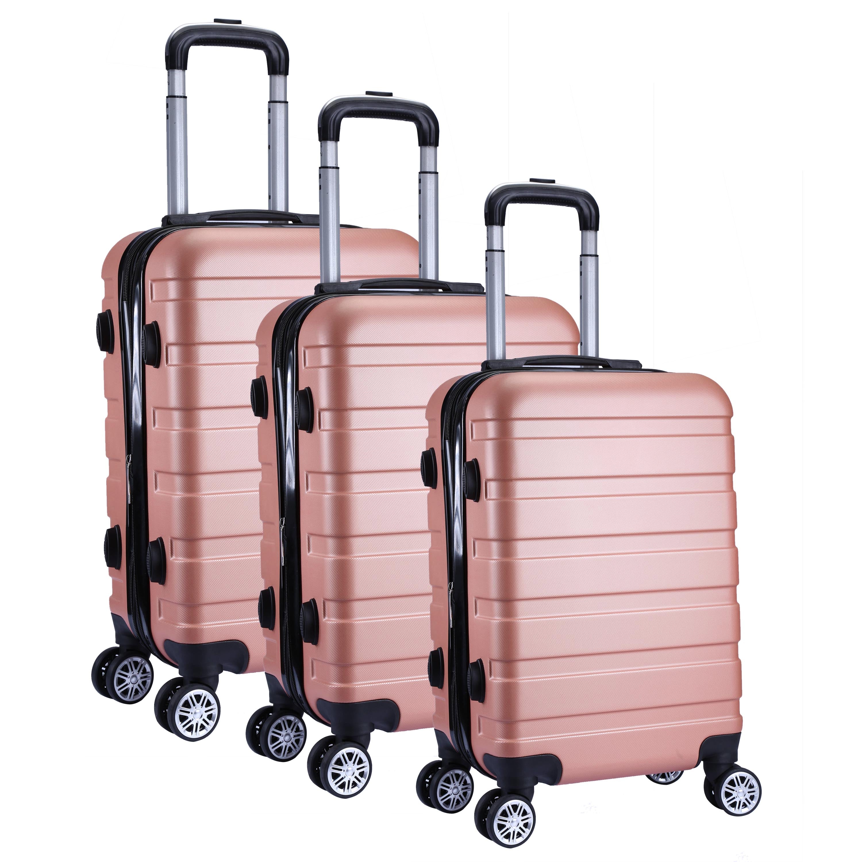Milano XPander 3pc ABS Luggage Suitcase Luxury Hard Case Shockproof Travel Set-Luggage-PEROZ Accessories