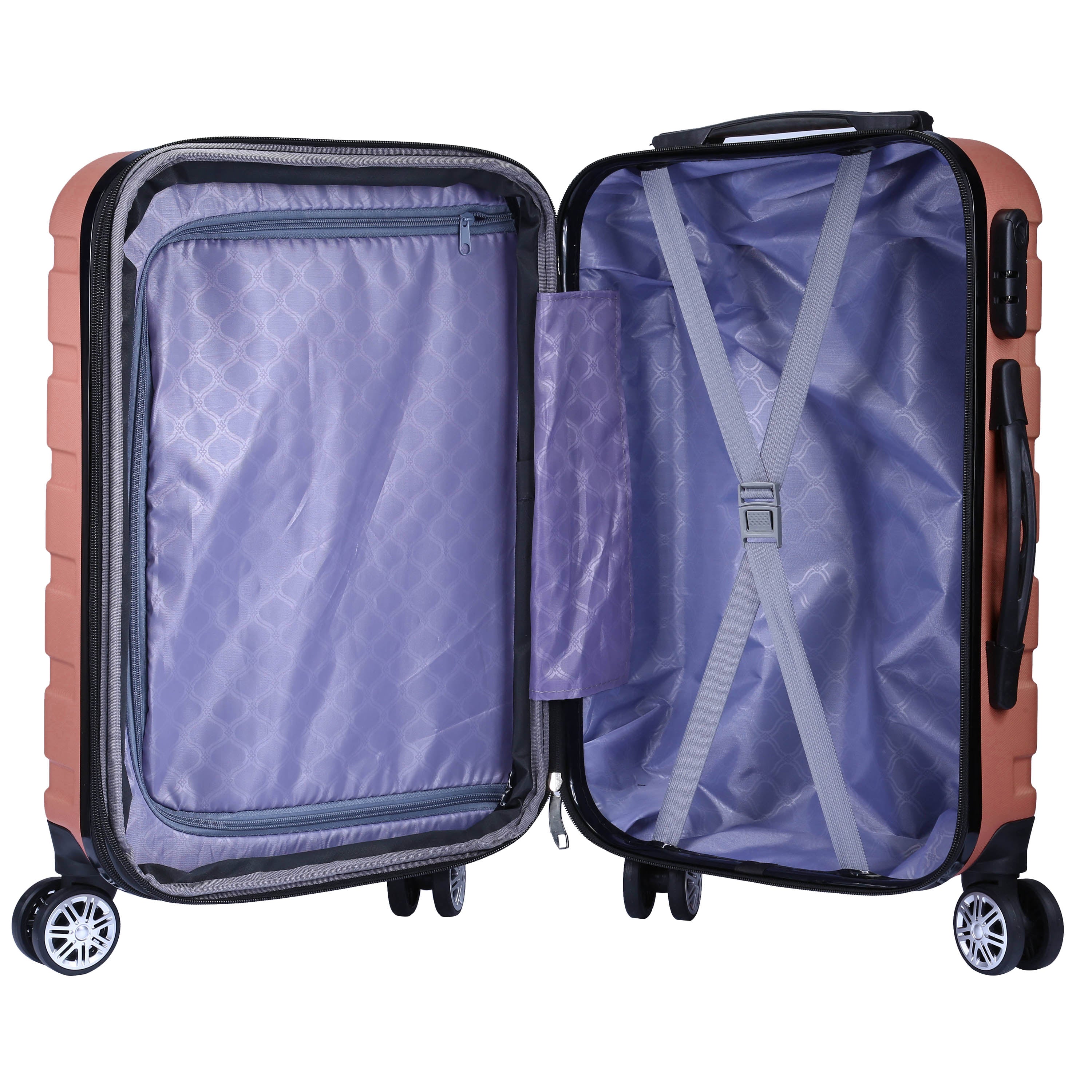 Milano XPander 3pc ABS Luggage Suitcase Luxury Hard Case Shockproof Travel Set-Luggage-PEROZ Accessories