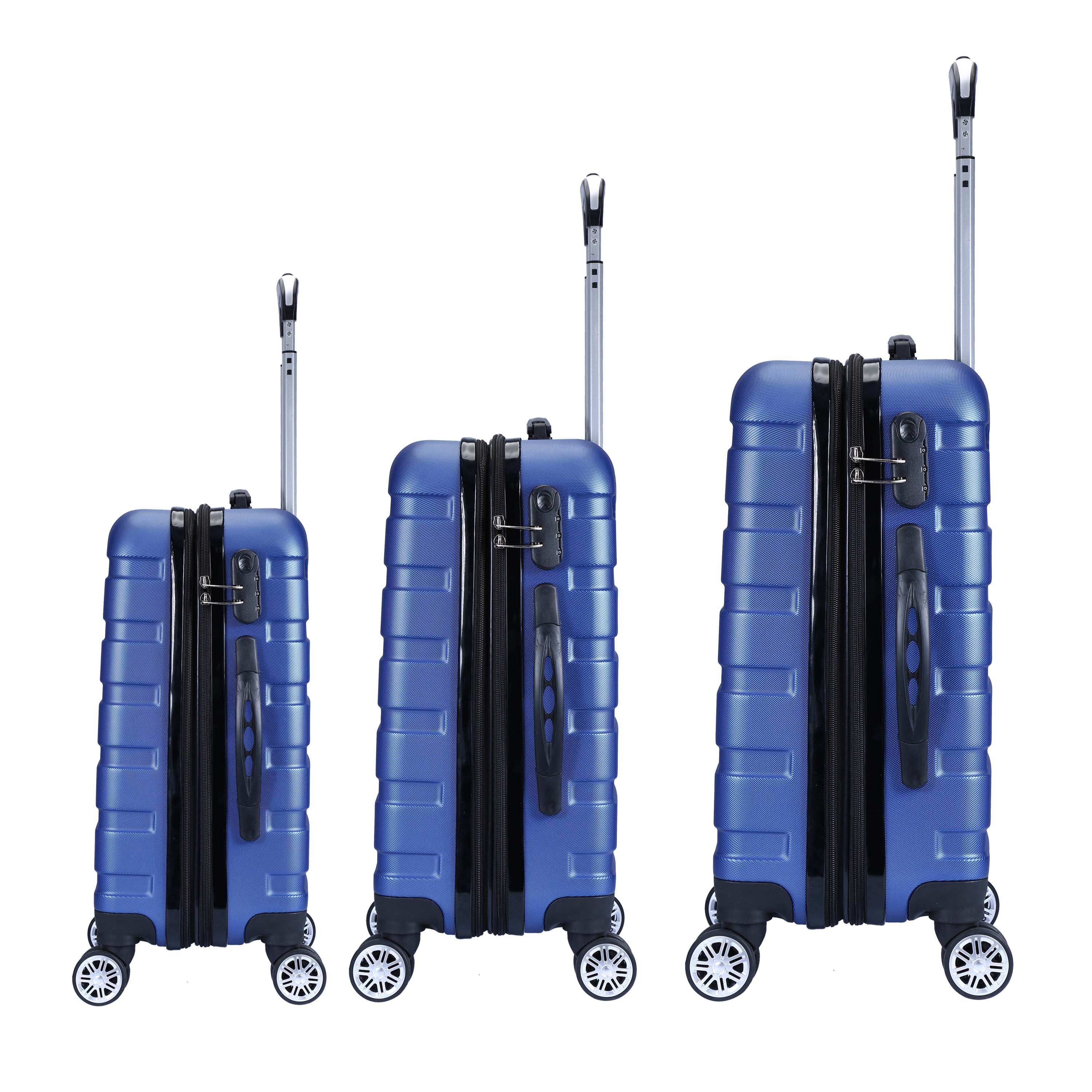 Milano XPander 3pc ABS Luggage Suitcase Luxury Hard Case Shockproof Travel Set-Luggage-PEROZ Accessories
