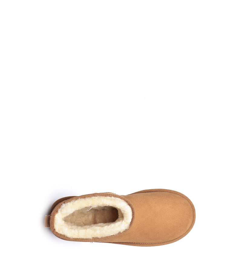 Water Resistant | UGG Boots Unisex Mini Classic Suede Sheepskin Wool Australian Shepherd-Boots-PEROZ Accessories