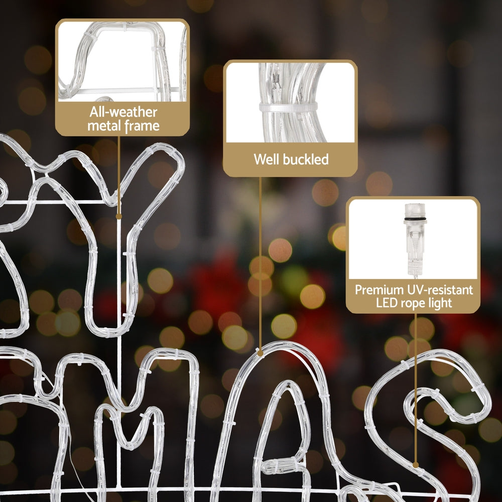 1.6M Christmas Lights Motif 360 LED Rope Light Outdoor Decoration Jingle Jollys-Occasions > Christmas > Outdoor Decorations & Lights-PEROZ Accessories