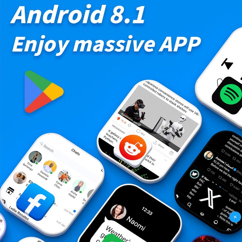 2.02 Inch Android 8.1 Full Network Wifi Card Bluetooth Smart Watch - Silver-Smart Watches-PEROZ Accessories