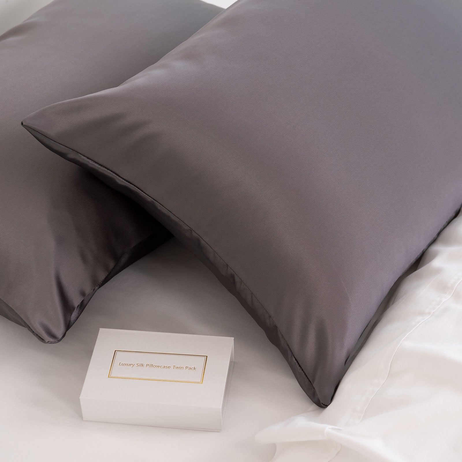 Royal Comfort Mulberry Soft Silk Hypoallergenic Pillowcase Twin Pack-Bed Linen-PEROZ Accessories