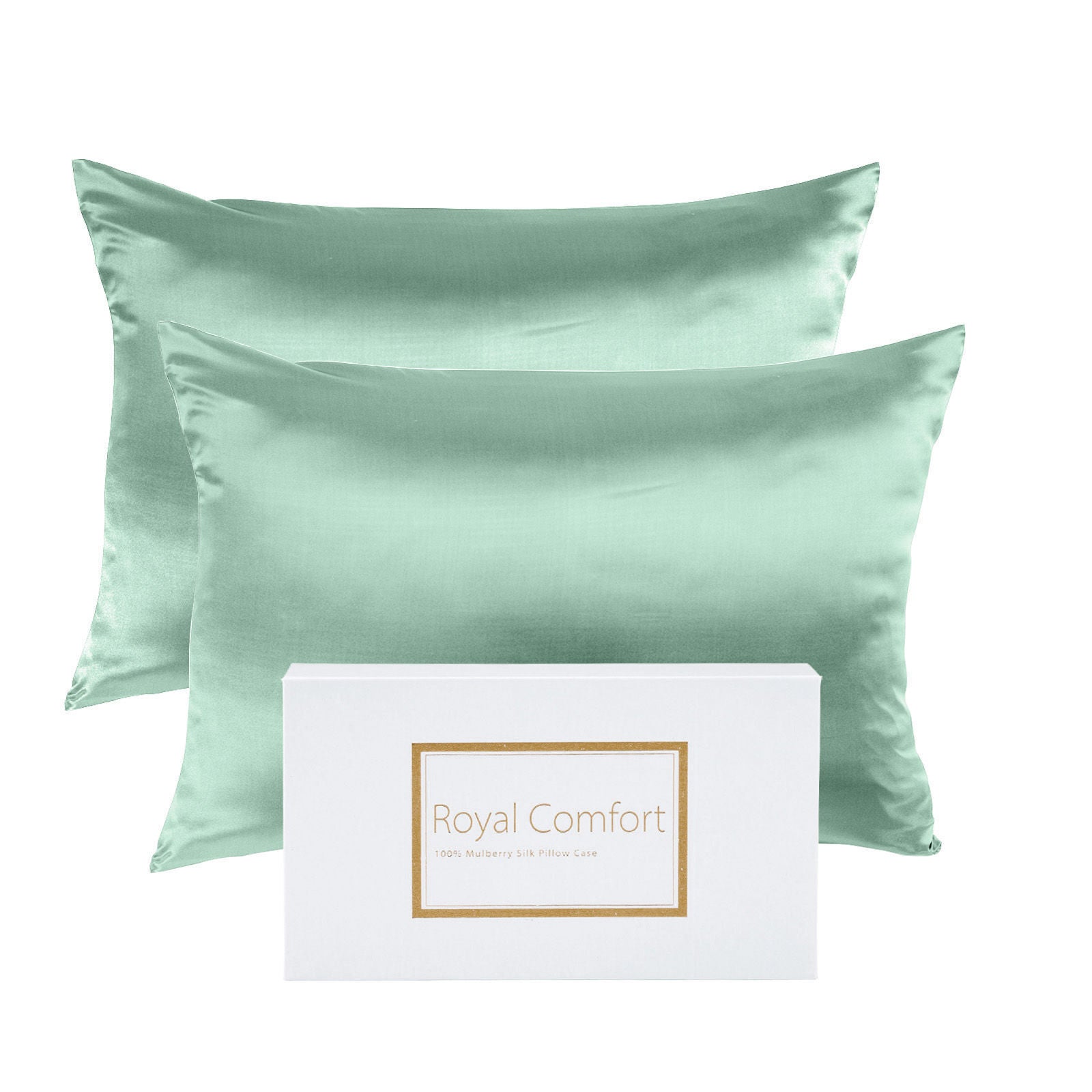 Royal Comfort Mulberry Soft Silk Hypoallergenic Pillowcase Twin Pack-Bed Linen-PEROZ Accessories