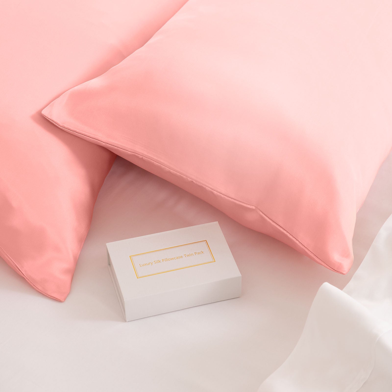 Royal Comfort Mulberry Soft Silk Hypoallergenic Pillowcase Twin Pack-Bed Linen-PEROZ Accessories