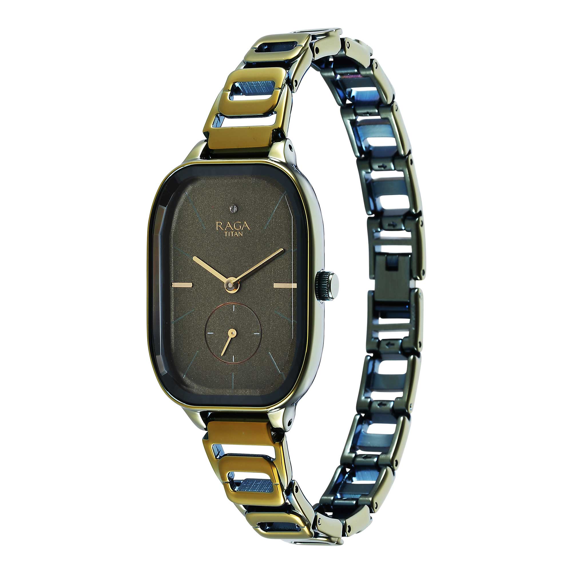 Titan Raga Chic Quartz Analogue Green Dial Green Metal Strap Watch for Women-PEROZ Accessories