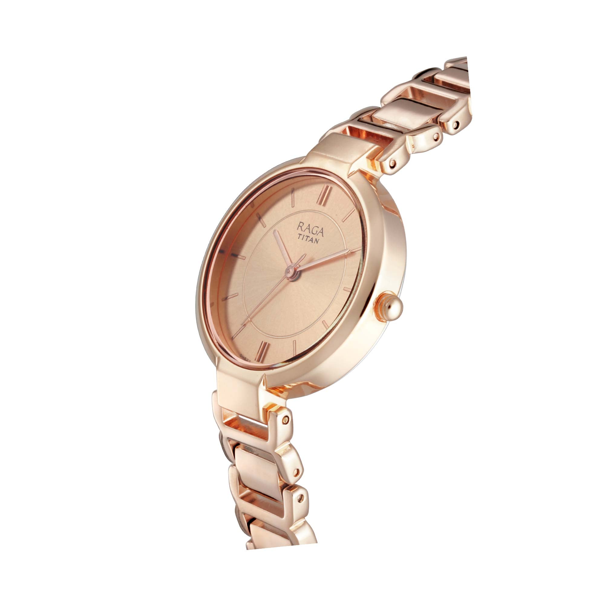 Titan Raga Viva Rose Gold Dial Women Watch With Metal Strap-PEROZ Accessories