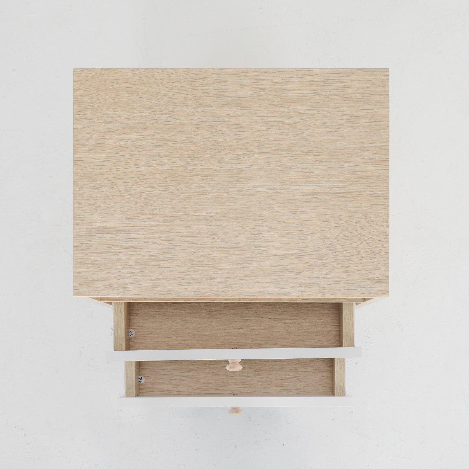 2X Bedside Table Side Storage Cabinet Nightstand Bedroom 2 Drawer ANYA OAK-Furniture > Bedroom > Bedside Tables-PEROZ Accessories