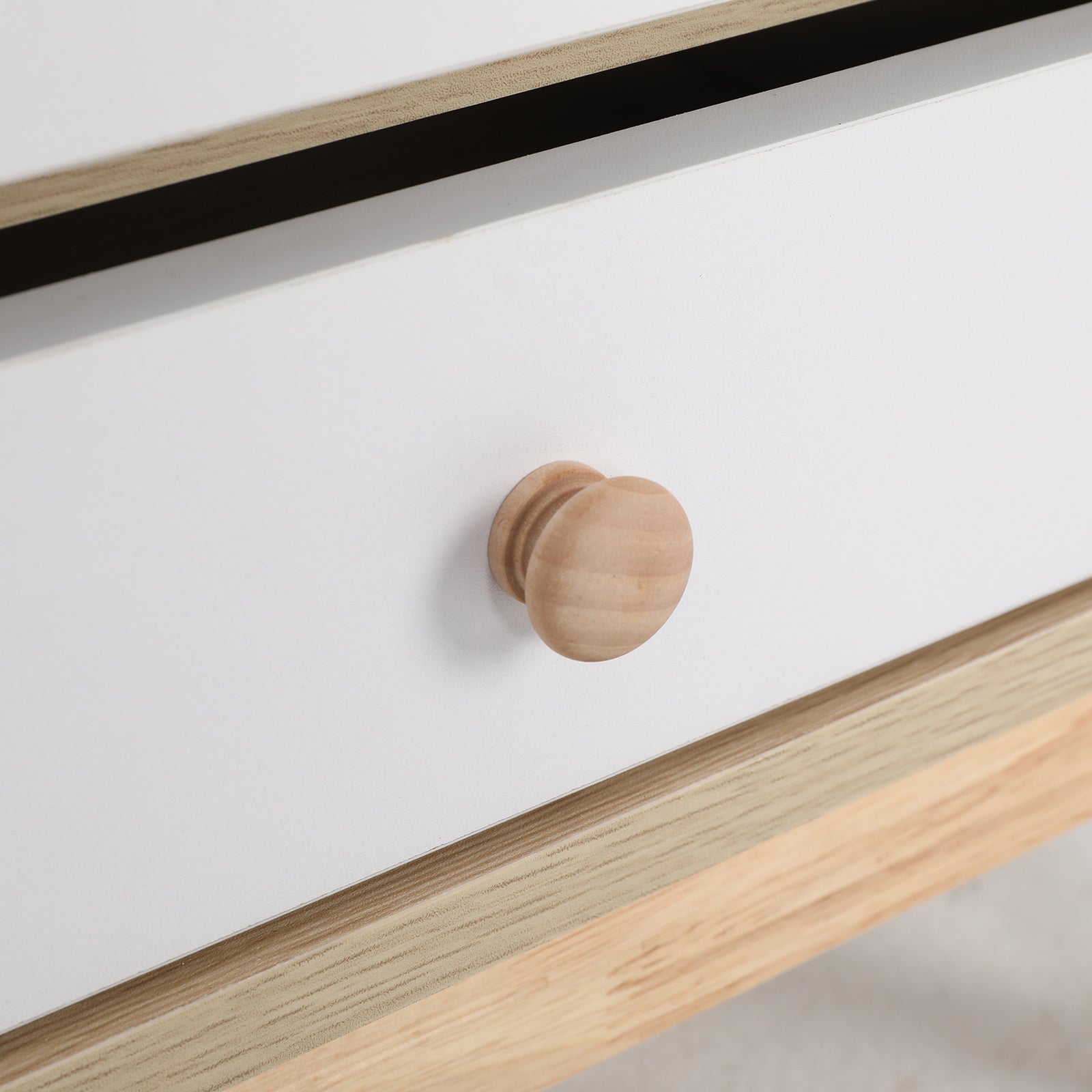 2X Bedside Table Side Storage Cabinet Nightstand Bedroom 2 Drawer ANYA OAK-Furniture > Bedroom > Bedside Tables-PEROZ Accessories