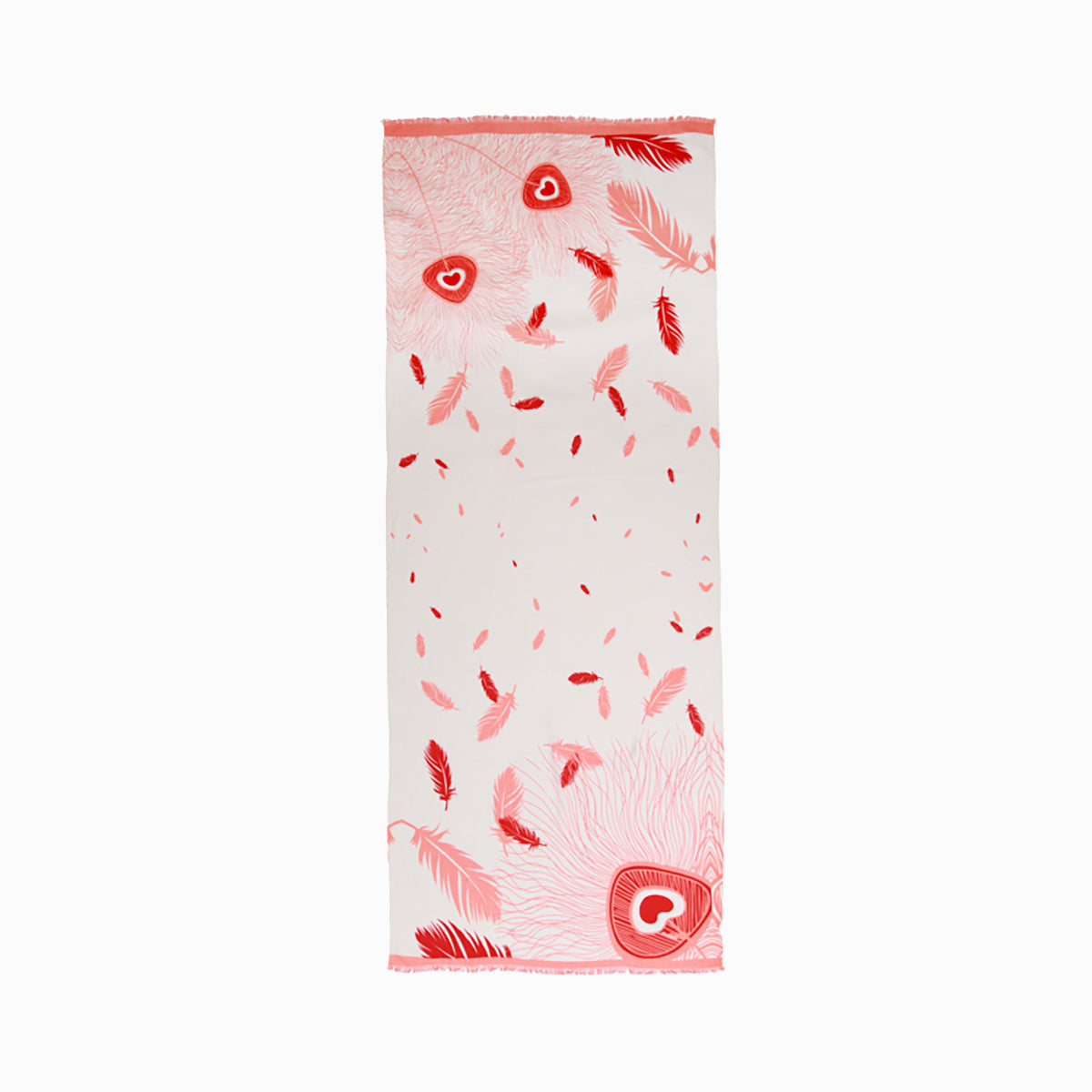 Ugg 100% Australian Merino Wool Scarf Cream and Coral-Scarves-PEROZ Accessories