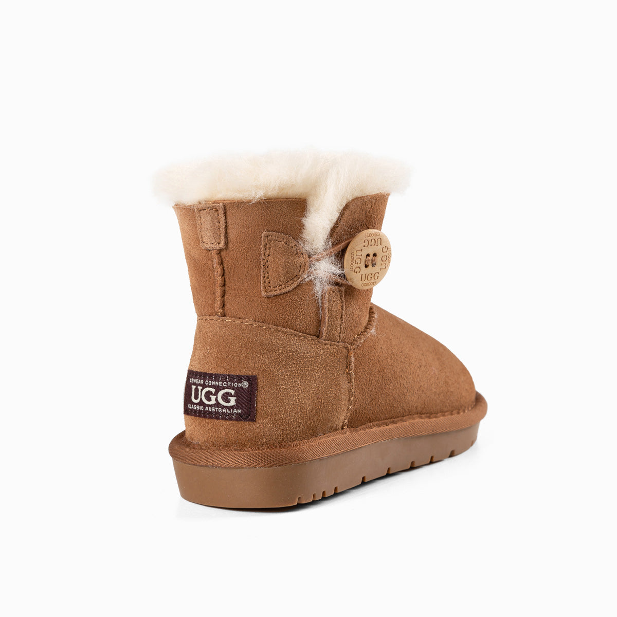 Ugg Kids Mini Button Boots (Water Resistant)-Kid Boots-PEROZ Accessories