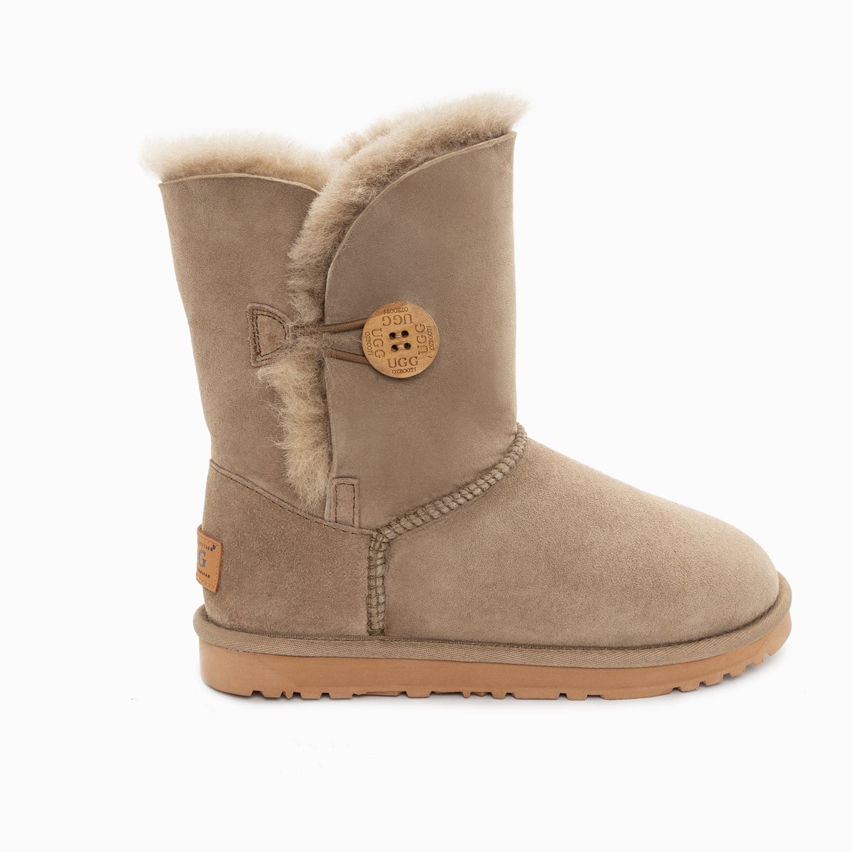 Ugg Classic Short Button Boots (Water Resistant)-Boots-PEROZ Accessories