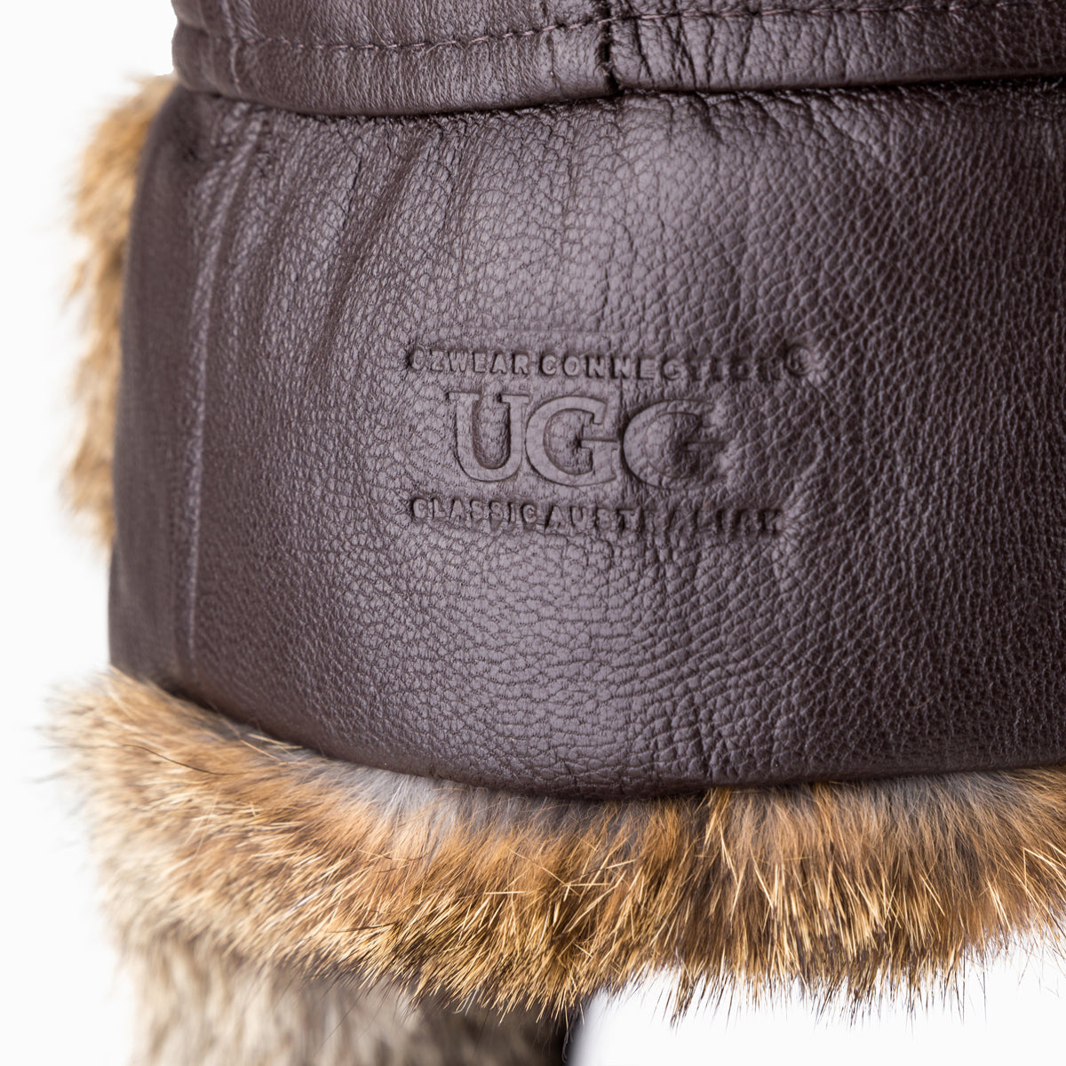 Ugg Kids Vintage Rodeo Leather Rabbit Fur Aviator Hat-Hats-PEROZ Accessories