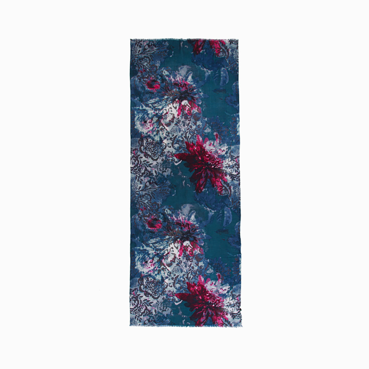 Ugg 100% Australian Merino Wool Scarf Peacock Blue-Scarves-PEROZ Accessories