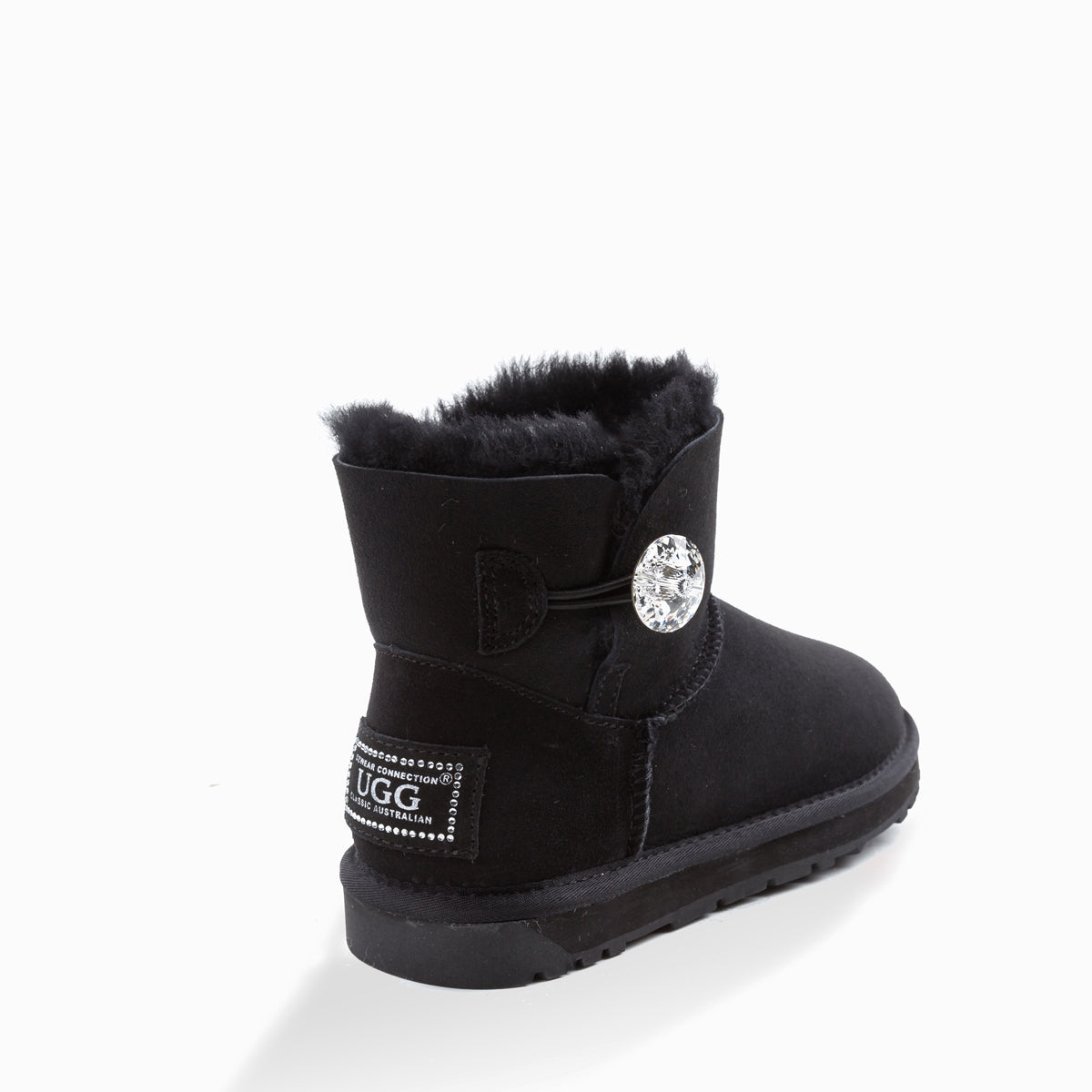 Ugg Classic Mini Button Whth Swarovski Boots (Water Resistant)-Boots-PEROZ Accessories