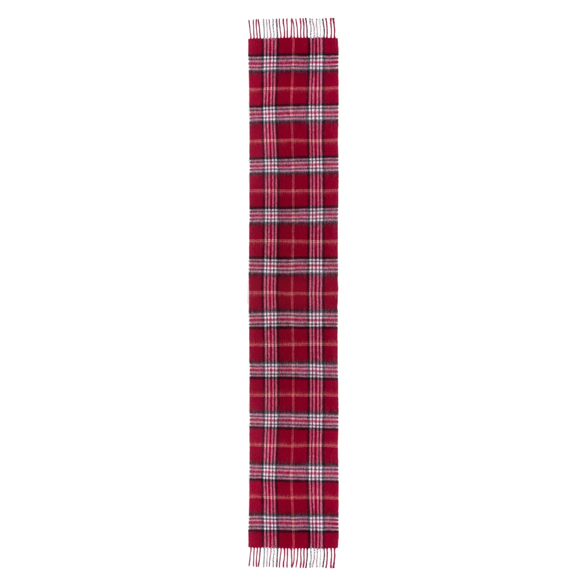 100% Wool Scarf Red Check-Scarves-PEROZ Accessories