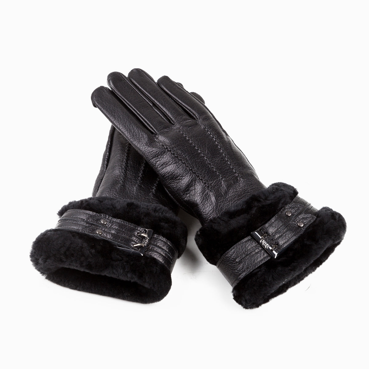 Ugg Lamb Skin Cuff Glove-Gloves-PEROZ Accessories