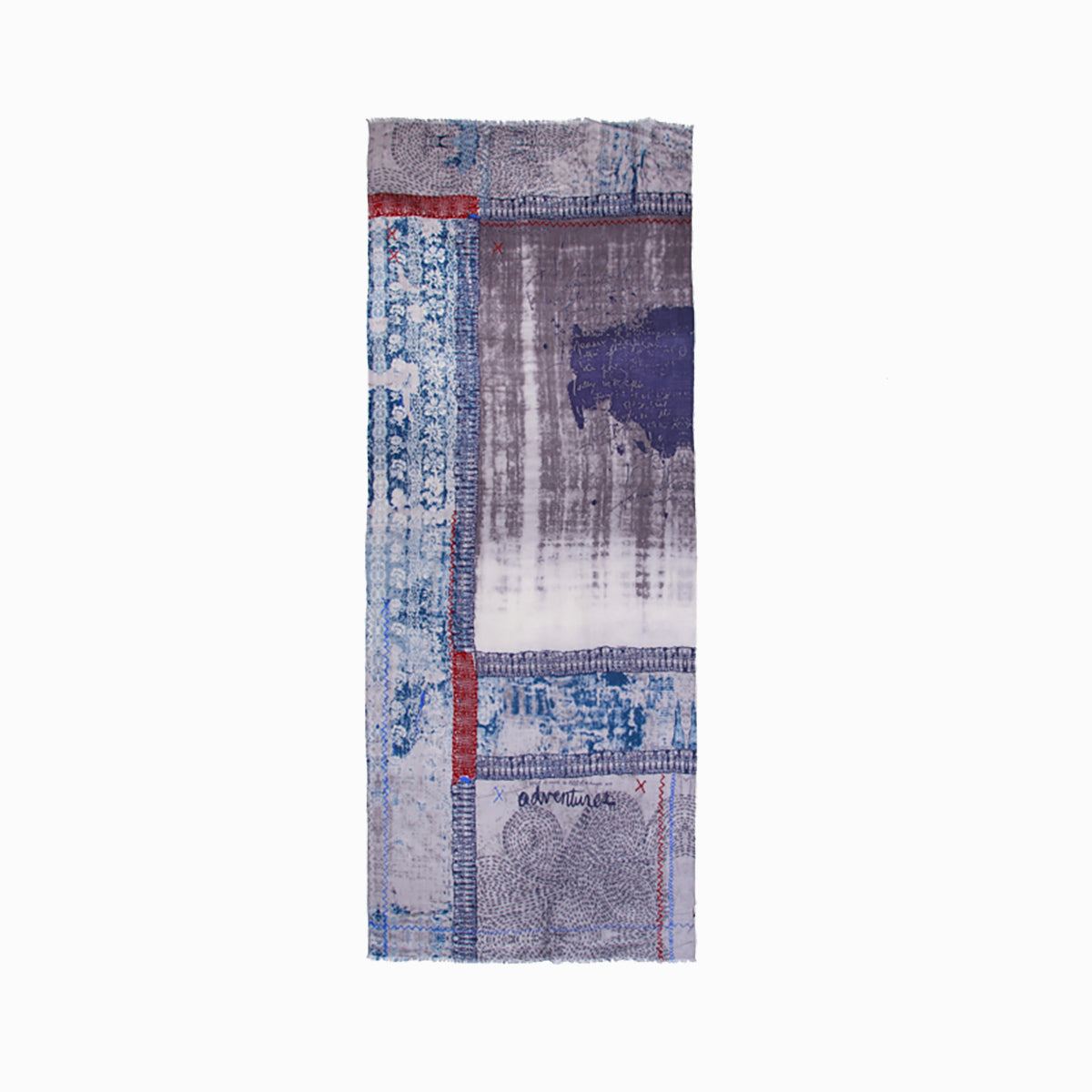 Ugg 100% Australian Merino Wool Scarf Blue Grey-Scarves-PEROZ Accessories