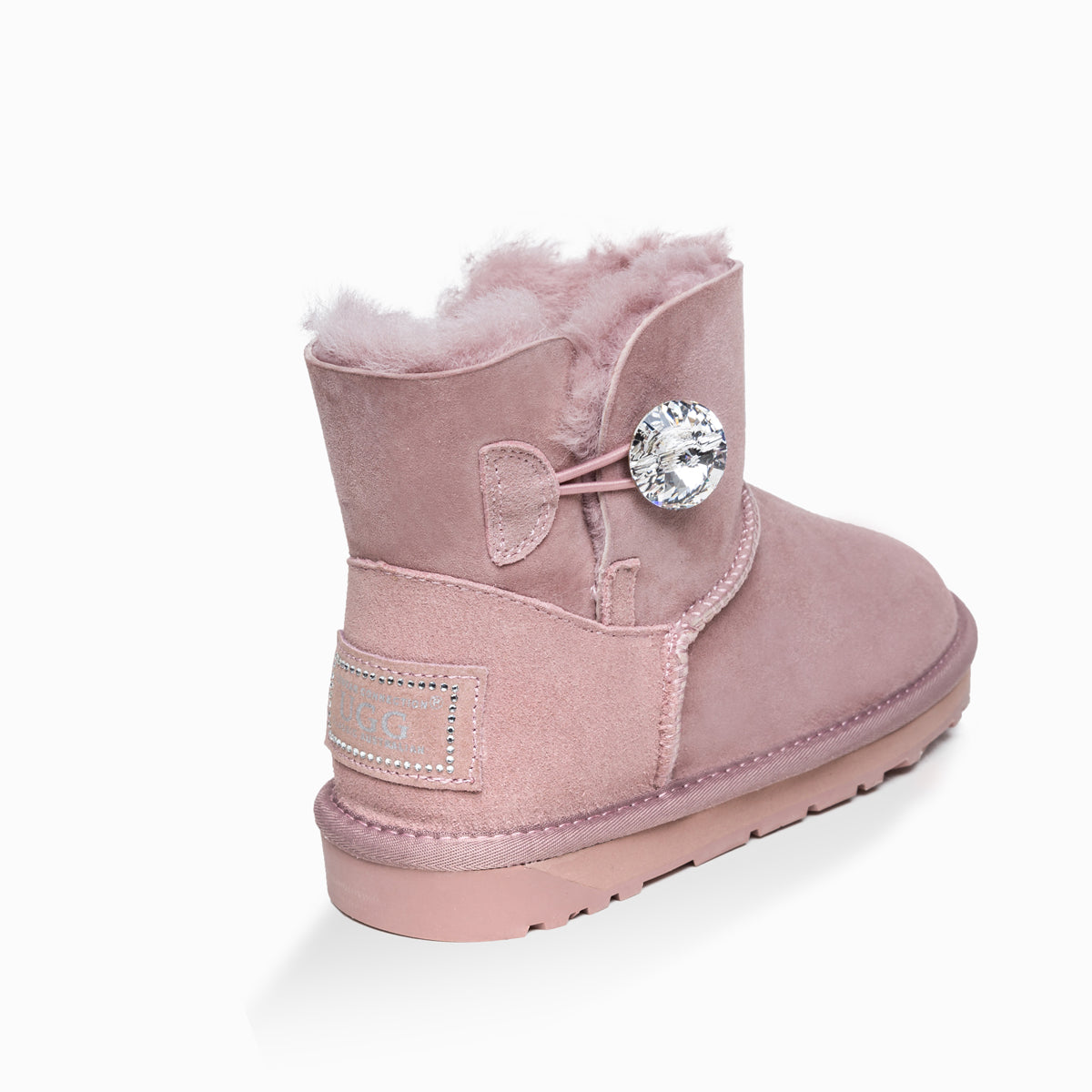 Ugg Classic Mini Button Whth Swarovski Boots (Water Resistant)-Boots-PEROZ Accessories