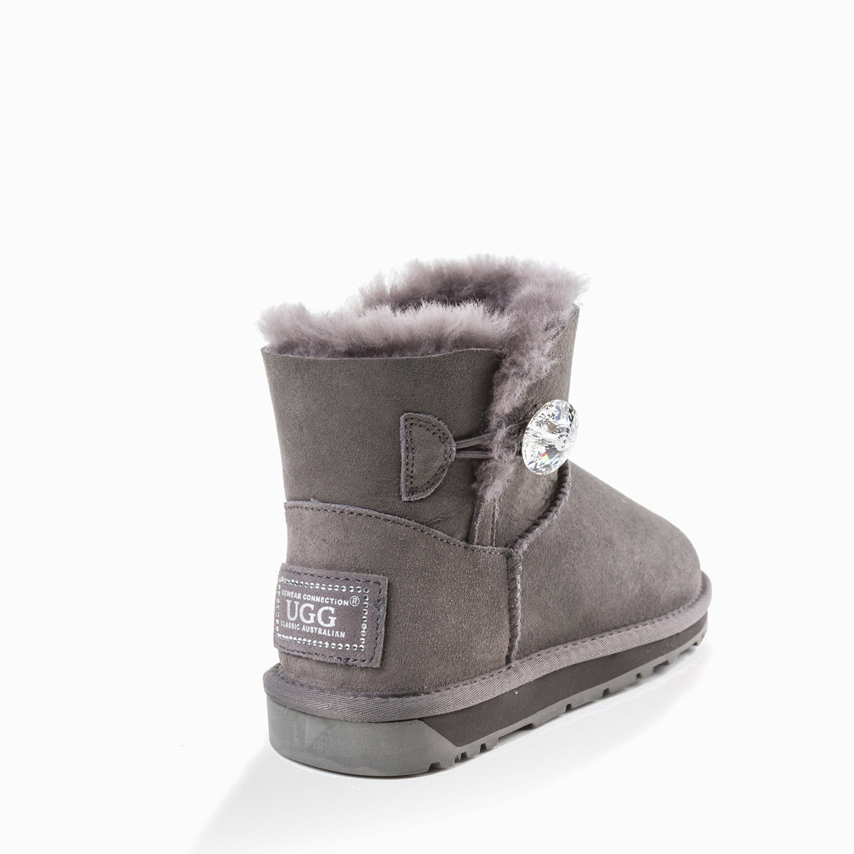 Ugg Classic Mini Button Whth Swarovski Boots (Water Resistant)-Boots-PEROZ Accessories