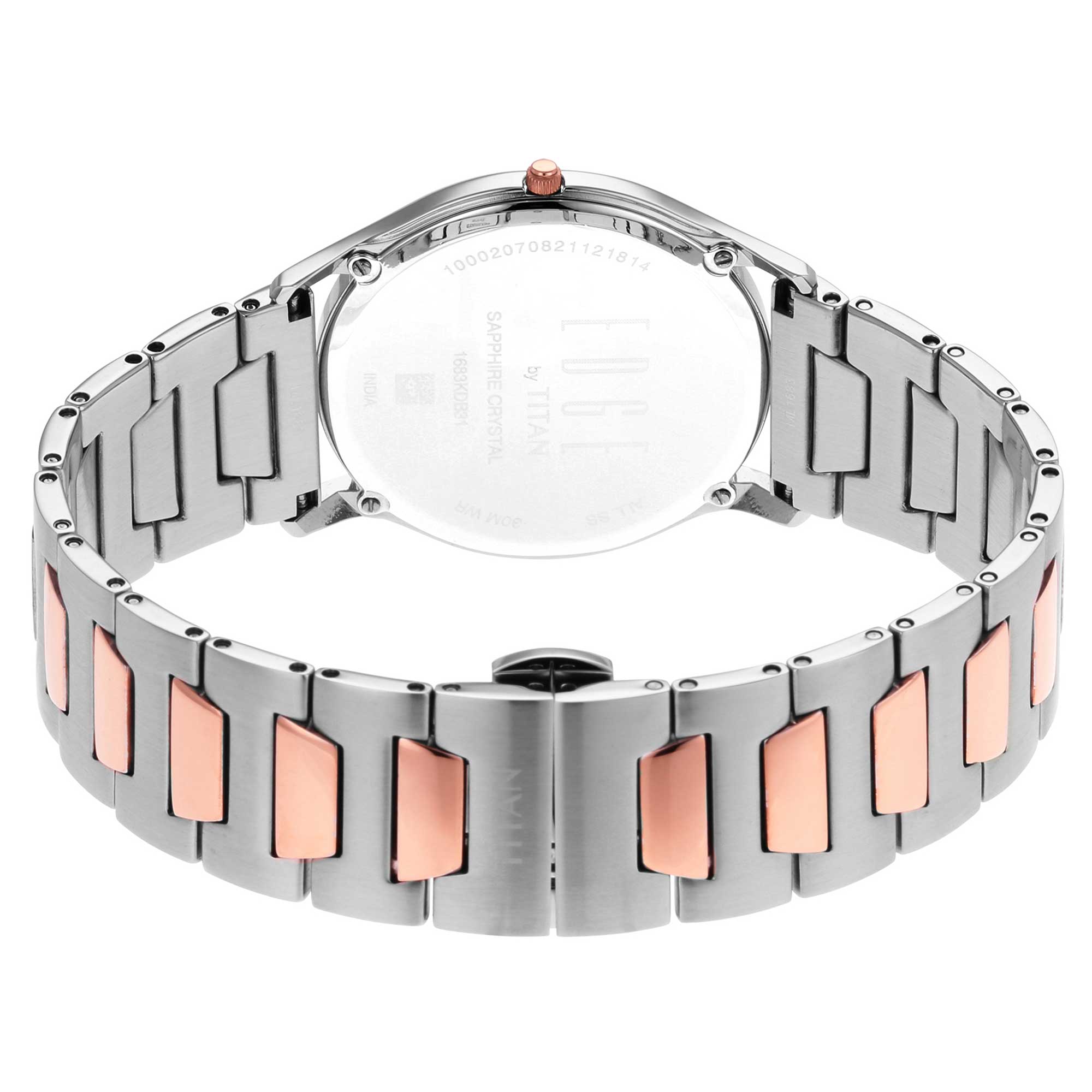 Titan Quartz Analogue Silver Dial Stainless Steel Strap Watch for Men-PEROZ Accessories