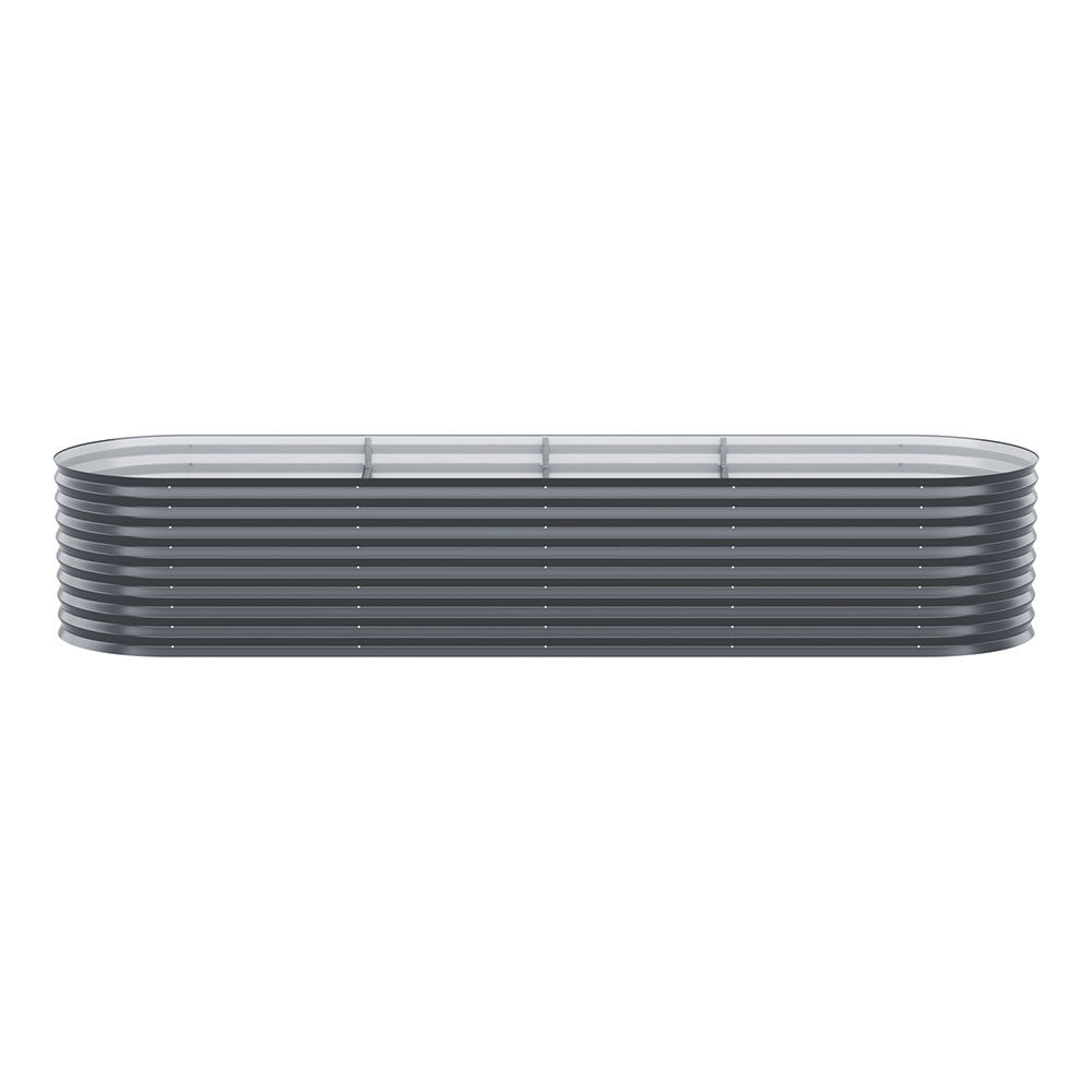 2x Green Fingers Raised Garden Bed 320X80X56cm Oval Planter Box-Home & Garden > Garden Beds > Garden Beds & Planters-PEROZ Accessories