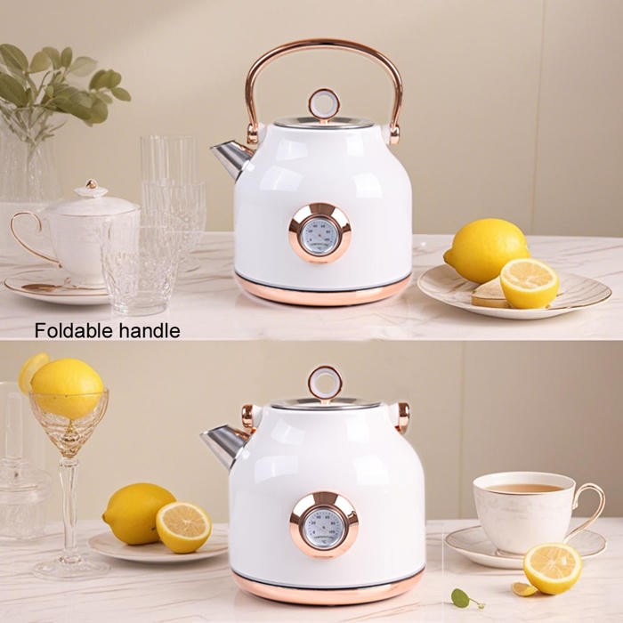 1.7L Electric Water Kettle White-Appliances > Kitchen Appliances > Kettles-PEROZ Accessories