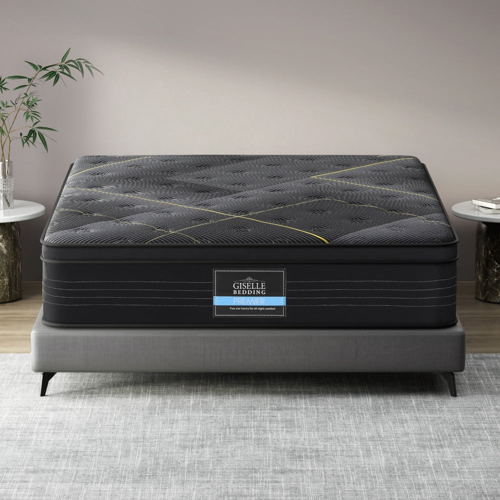 35cm Giselle Mattress Queen Bed Bamboo Pocket Firm Foam-Furniture > Mattresses > Queen Mattress-PEROZ Accessories