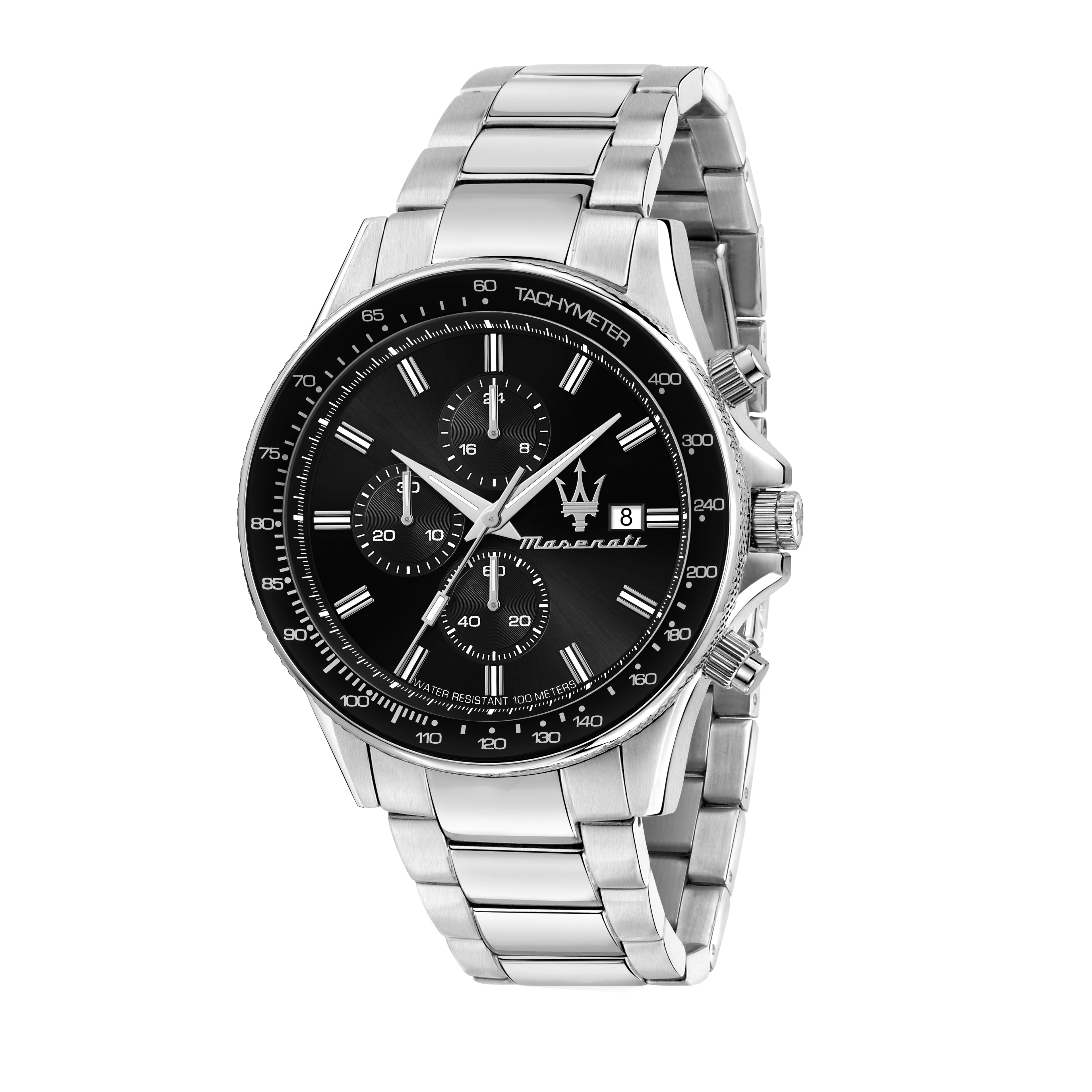 Maserati Sfida 44mm Black Dial Chronograph Watch-PEROZ Accessories