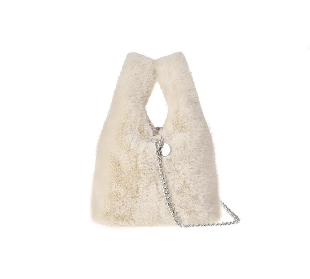 AUSTRALIAN SHEPHERD Women Fluffy Chain Over Shoulder Handbag Moor